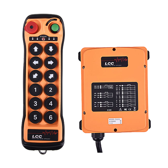 Q1212 UHF Industrial a prueba de agua inalámbrico RF Radio Control remoto para grúa torre hormigonera