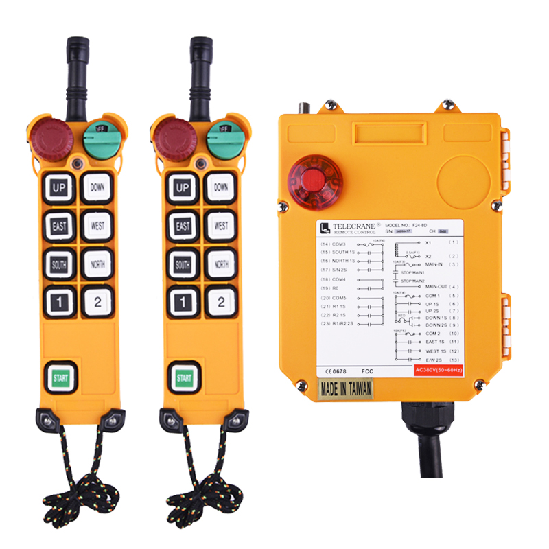 F24-8D Industrial 8 botones de doble velocidad 315/433 mhz radio teledirigido inalámbrico